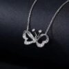 微信图片_20240725104818 SGARIT Fine Jewelry Factory Real 18k White Gold 0.106 Carats Oval Cut Jewellery Romantic White Natural Diamond Butterfly Pendant