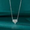 SGARIT Fine Jewelry Factory Real 18k White Gold 0.134 Carats Pear Cut Jewellery Romantic Heart Natural Diamond Water Drop Pendant