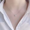 SGARIT Fine Jewelry Factory Real 18k White Gold 0.134 Carats Pear Cut Jewellery Romantic Heart Natural Diamond Water Drop Pendant