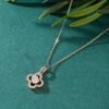 微信图片_20240725104913 SGARIT Fine Jewelry Factory Real 18k White Gold 0.06 Carats Oval Cut Jewellery Romantic Natural Diamond Full T Square Octagon Pendant