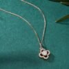 微信图片_202407251049131 SGARIT Fine Jewelry Factory Real 18k White Gold 0.06 Carats Oval Cut Jewellery Romantic Natural Diamond Full T Square Octagon Pendant