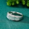 微信图片_202407251049261 SGARIT Fine Jewelry Factory Real 18k White Gold 0.717 Carats Oval Cut Jewellery Romantic Natural Diamond Half Circle Square Ring