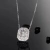 微信图片_202407251049401 SGARIT Fine Jewelry Factory Real 18k White Gold 0.820 Carats Emerald Cut Jewellery Romantic Natural Diamond Double Pendant