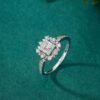 SGARIT Fine Jewelry Factory Real 18k White Gold 0.09 Carats Round Brilliant Cut Jewellery Romantic Natural Diamond Round Sugar Ring