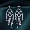 SGARIT Fine Jewelry Factory Solid 18k White Gold 1.26 Carats Oval Cut Jewellery   White Luxury Natural Diamond Earrings