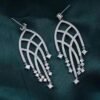 SGARIT Fine Jewelry Factory Solid 18k White Gold 1.26 Carats Oval Cut Jewellery   White Luxury Natural Diamond Earrings