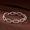 微信图片_20240725105038 SGARIT Fine Jewelry Factory Solid 18k White Gold 1.950 Carats Oval Cut Jewellery White Luxury Natural Diamond Hollow Bracelet