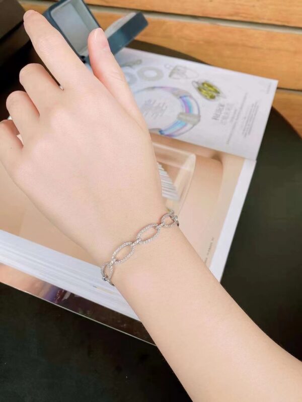 微信图片_202407251050383 SGARIT Fine Jewelry Factory Solid 18k White Gold 1.950 Carats Oval Cut Jewellery White Luxury Natural Diamond Hollow Bracelet