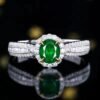 微信图片_20240727093838 SGARIT Fine Jewelry Factory Real 18k White Gold 0.58 Carats Oval Cut Jewellery Panjshir Green Luxury Natural Emerald Gemstone Ring