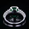 SGARIT  Fine Jewelry Manufacturer Solid 18k White Gold 1.21 Carats Emerald Cut Jewellery Green Luxury Natural Emerald Gemstone Ring