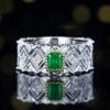 微信图片_20240727093951 SGARIT Fine Jewelry Manufacturers Real 18k White Gold 0.7 Carats Emerald Cut Jewellery Vivid Green Luxury Natural Emerald Gemstone Ring