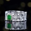 微信图片_202407270939511 SGARIT Fine Jewelry Manufacturers Real 18k White Gold 0.7 Carats Emerald Cut Jewellery Vivid Green Luxury Natural Emerald Gemstone Ring