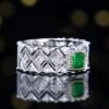 微信图片_202407270939512 SGARIT Fine Jewelry Manufacturers Real 18k White Gold 0.7 Carats Emerald Cut Jewellery Vivid Green Luxury Natural Emerald Gemstone Ring