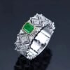 微信图片_202407270939513 SGARIT Fine Jewelry Manufacturers Real 18k White Gold 0.7 Carats Emerald Cut Jewellery Vivid Green Luxury Natural Emerald Gemstone Ring