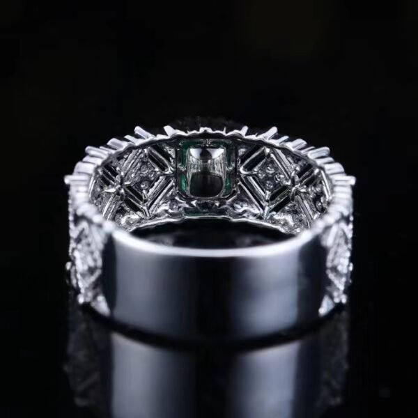 微信图片_202407270939514 SGARIT Fine Jewelry Manufacturers Real 18k White Gold 0.7 Carats Emerald Cut Jewellery Vivid Green Luxury Natural Emerald Gemstone Ring