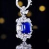 微信图片_202407270941332 SGARIT Fine Jewelry Supplier Real 18k White Gold 2.76 Carats Cushion Cut Jewellery Royal Blue Sapphire Sri Lanka Natural Gemstone Pendant