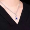 微信图片_20240727094134 SGARIT Fine Jewelry Supplier Real 18k White Gold 2.76 Carats Cushion Cut Jewellery Royal Blue Sapphire Sri Lanka Natural Gemstone Pendant