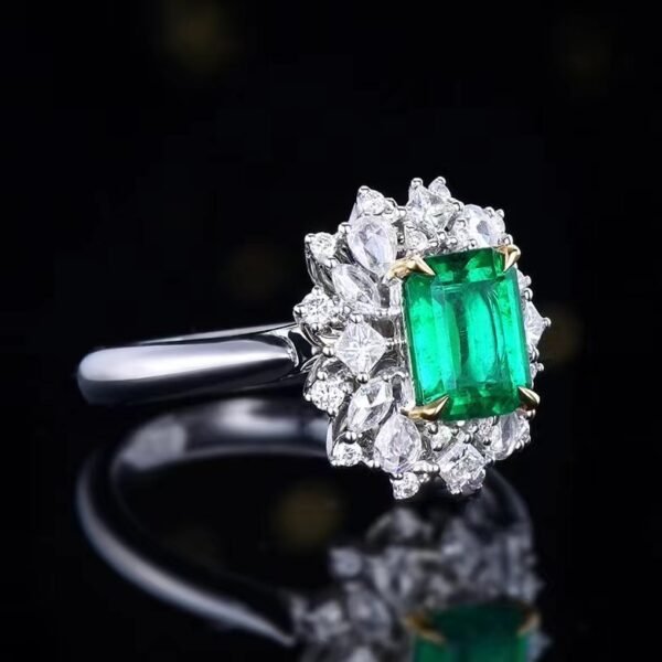 微信图片_202407270941512 SGARIT Fine Jewelry Suppliers Solid 18k White Gold 1.19 Carats Emerald Cut Jewellery Green Luxury Natural Emerald Gemstone Ring