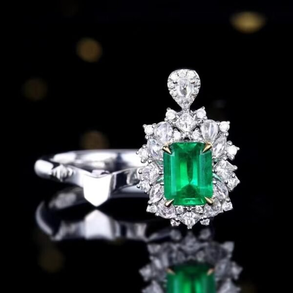 微信图片_20240727094152 SGARIT Fine Jewelry Suppliers Solid 18k White Gold 1.19 Carats Emerald Cut Jewellery Green Luxury Natural Emerald Gemstone Ring