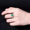 微信图片_202407270941521 SGARIT Fine Jewelry Suppliers Solid 18k White Gold 1.19 Carats Emerald Cut Jewellery Green Luxury Natural Emerald Gemstone Ring