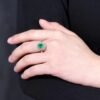 微信图片_202407270941522 SGARIT Fine Jewelry Suppliers Solid 18k White Gold 1.19 Carats Emerald Cut Jewellery Green Luxury Natural Emerald Gemstone Ring
