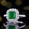 微信图片_20240727094211 SGARIT Fine Jewelry Produce Real 18k White Gold 1.63 Carats Emerald Cut Jewellery Green Luxury Zambia Natural Emerald Gemstone Ring