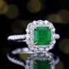 微信图片_202407270942111 SGARIT Fine Jewelry Produce Real 18k White Gold 1.63 Carats Emerald Cut Jewellery Green Luxury Zambia Natural Emerald Gemstone Ring