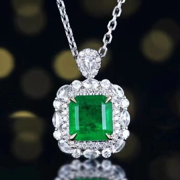 微信图片_202407270942112 SGARIT Fine Jewelry Produce Real 18k White Gold 1.63 Carats Emerald Cut Jewellery Green Luxury Zambia Natural Emerald Gemstone Ring