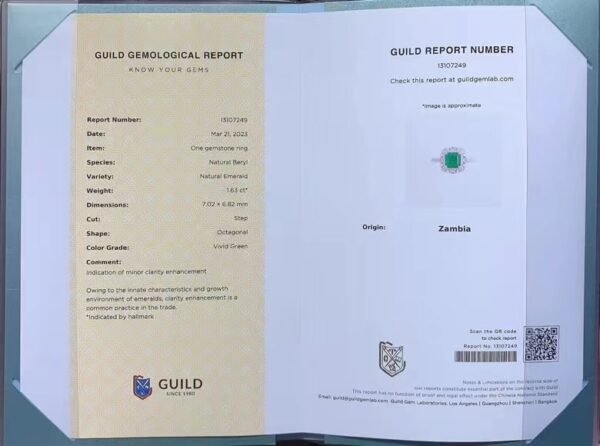 微信图片_202407270942121 SGARIT Fine Jewelry Produce Real 18k White Gold 1.63 Carats Emerald Cut Jewellery Green Luxury Zambia Natural Emerald Gemstone Ring