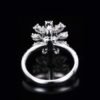 SGARIT Fine Jewelry Producer Solid 18k White Gold 0.81 Carats Emerald Cut Jewellery Green Luxury Afghan Panjshir Natural Emerald Gemstone Ring