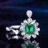 微信图片_202407270942533 SGARIT Fine Jewelry Wholesale Real 18k White Gold 1.45 Carats Emerald Cut Jewellery Green Luxury Zambia Natural Emerald Gemstone Ring