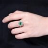 微信图片_202407270942536 SGARIT Fine Jewelry Wholesaler Solid 18k White Gold 0.59 Carats Emerald Cut Jewellery Green Luxury Panjshir Natural Emerald Gemstone Ring