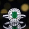 微信图片_20240727094310 SGARIT Fine Jewelry Wholesaler Solid 18k White Gold 0.59 Carats Emerald Cut Jewellery Green Luxury Panjshir Natural Emerald Gemstone Ring