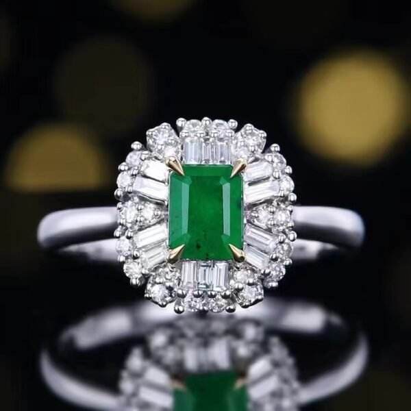 微信图片_20240727094310 SGARIT Fine Jewelry Wholesaler Solid 18k White Gold 0.59 Carats Emerald Cut Jewellery Green Luxury Panjshir Natural Emerald Gemstone Ring