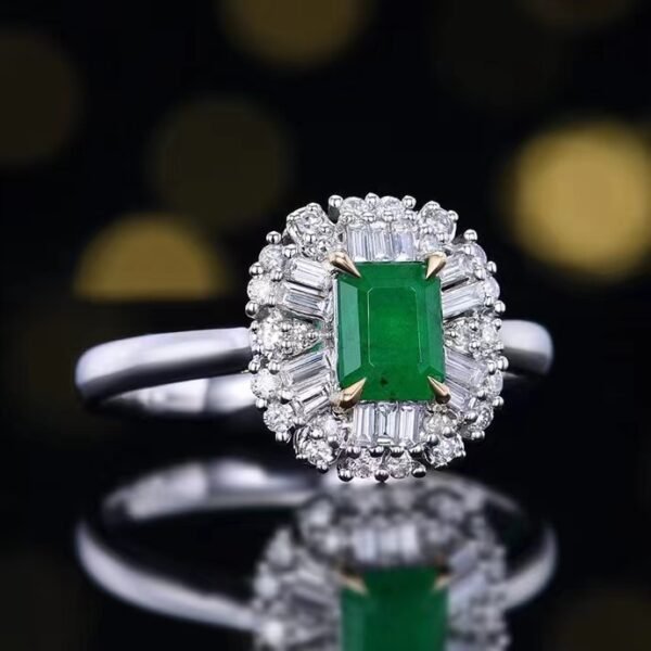 微信图片_202407270943102 SGARIT Fine Jewelry Wholesaler Solid 18k White Gold 0.59 Carats Emerald Cut Jewellery Green Luxury Panjshir Natural Emerald Gemstone Ring
