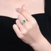 微信图片_202407270943105 SGARIT Fine Jewelry Wholesaler Solid 18k White Gold 0.59 Carats Emerald Cut Jewellery Green Luxury Panjshir Natural Emerald Gemstone Ring