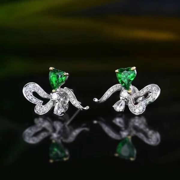 微信图片_202407270943251 SGARIT Fine Jewelry Factory Custom Real 18k White Gold 0.75 Carats Heart Cut Jewellery Green Luxury Natural Emerald Gemstone Ring