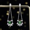 微信图片_20240727094341 Sgarit Fine Jewelry Factory Customized Solid 18k White Gold 0.85 Carats Heart Cut Jewellery Green Luxury Natural Emerald Gemstone Earrings