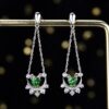 微信图片_20240727094341 SGARIT Fine Jewelry Factory Customized Solid 18k White Gold 0.85 Carats Heart Cut Jewellery Green Luxury Natural Emerald Gemstone Earrings