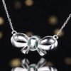 微信图片_202407270943572 Sgarit Fine Jewelry OEM Factory Real 18k White Gold 0.73 Carats Oval Cut Jewellery Vivid Green Luxury Natural Emerald Gemstone Collarbone Chain