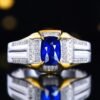 微信图片_20240727094411 SGARIT Fine Jewelry ODM Factory Solid 18k White Gold 1.02 Carats Cushion Cut Jewellery Royal Blue Sapphire Motor Gasca Natural Gemstone Ring