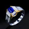 微信图片_202407270944121 SGARIT Fine Jewelry ODM Factory Solid 18k White Gold 1.02 Carats Cushion Cut Jewellery Royal Blue Sapphire Motor Gasca Natural Gemstone Ring