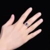 微信图片_202407270944123 SGARIT Fine Jewelry ODM Factory Solid 18k White Gold 1.02 Carats Cushion Cut Jewellery Royal Blue Sapphire Motor Gasca Natural Gemstone Ring