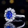 微信图片_202407270945081 SGARIT Fine Jewelry Suppliers Real 18k White Gold 1.33 Carats Oval Cut Jewellery Royal Blue Sapphire Sri Lanka Natural Gemstone Ring