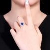 微信图片_202407270945085 SGARIT Fine Jewelry Suppliers Real 18k White Gold 1.33 Carats Oval Cut Jewellery Royal Blue Sapphire Sri Lanka Natural Gemstone Ring