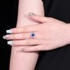 微信图片_202407270945086 SGARIT Fine Jewelry Suppliers Real 18k White Gold 1.33 Carats Oval Cut Jewellery Royal Blue Sapphire Sri Lanka Natural Gemstone Ring