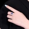 微信图片_202407270945087 SGARIT Fine Jewelry Suppliers Real 18k White Gold 1.33 Carats Oval Cut Jewellery Royal Blue Sapphire Sri Lanka Natural Gemstone Ring