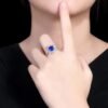 微信图片_202407270945286 SGARIT Fine Jewelry Wholesale Solid 18k White Gold 2.69 Carats Cushion Cut Jewellery Royal Blue Sapphire Sri Lanka Natural Gemstone Ring