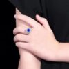 微信图片_20240727094529 SGARIT Fine Jewelry Wholesale Solid 18k White Gold 2.69 Carats Cushion Cut Jewellery Royal Blue Sapphire Sri Lanka Natural Gemstone Ring