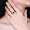 微信图片_202407270945526 Sgarit Fine Jewelry Wholesaler Real 18k White Gold 1.77 Carats Cushion Cut Jewellery Royal Blue Sapphire Sri Lanka Natural Gemstone Ring